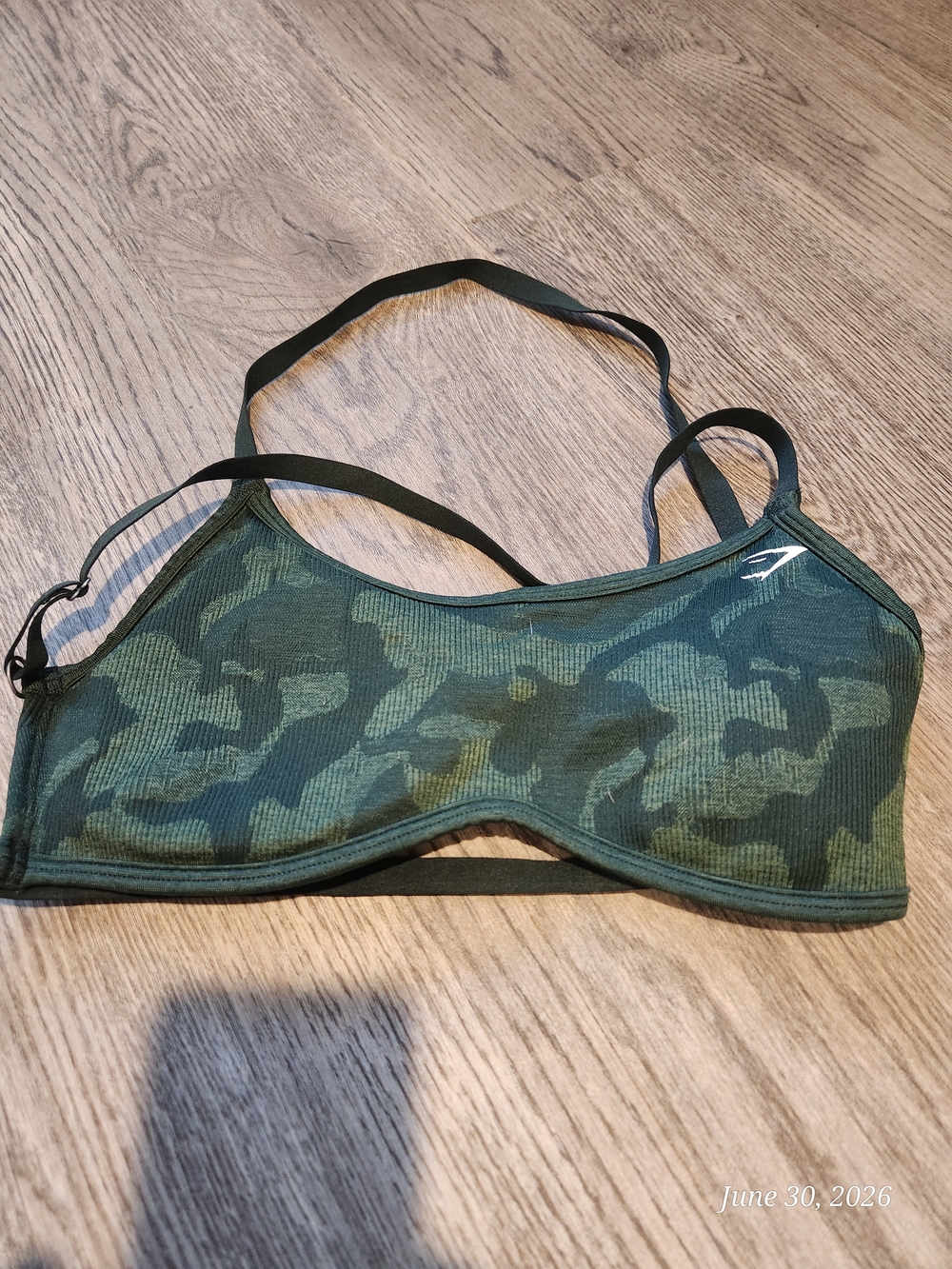 Speedo Women's Green Camo Swim Top